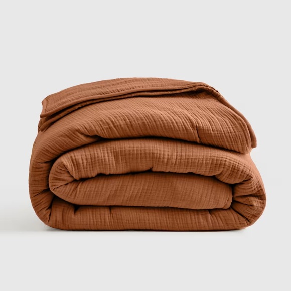 QUINCE Organic Airy Gauze Dream Quilt Full/Queen Terracotta